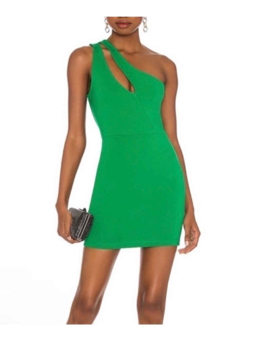 Superdown One-Shoulder Green Mini Dress